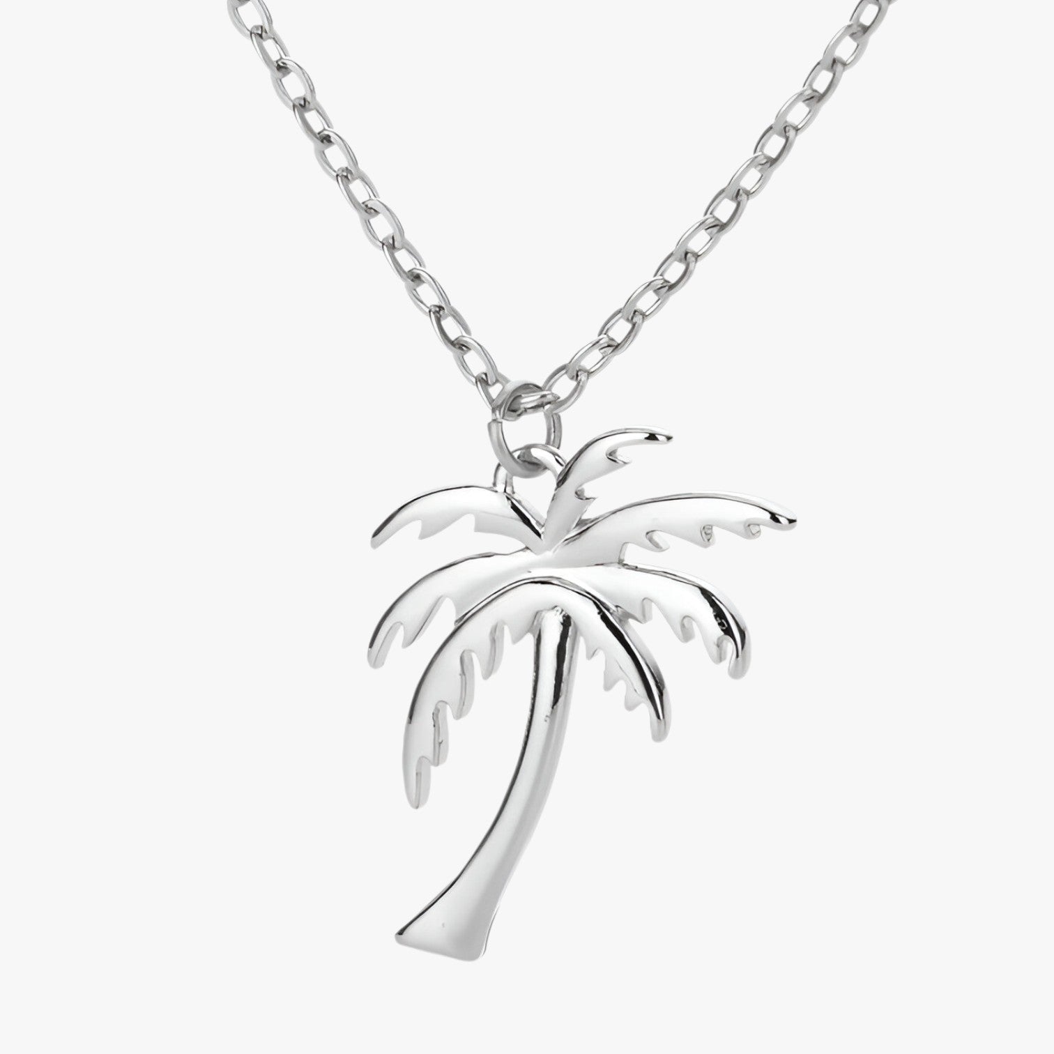 Kate | Delicata sommerpalme halskæde - Sølvfarve 45cm Kina - women's fashion - {{ product_tags }
