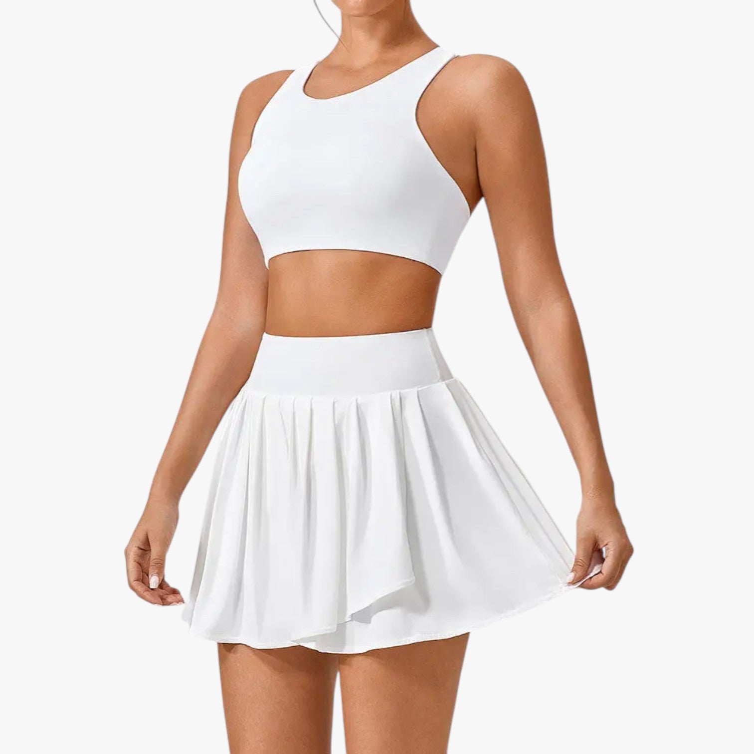Lorraine | Kvindelige tennisshorts - Letvægts og hurtigtørrende - Hvid - Lorraine | Kvindelige tennisshorts - Letvægts og hurtigtørrende - €25 - {{ product_tags }