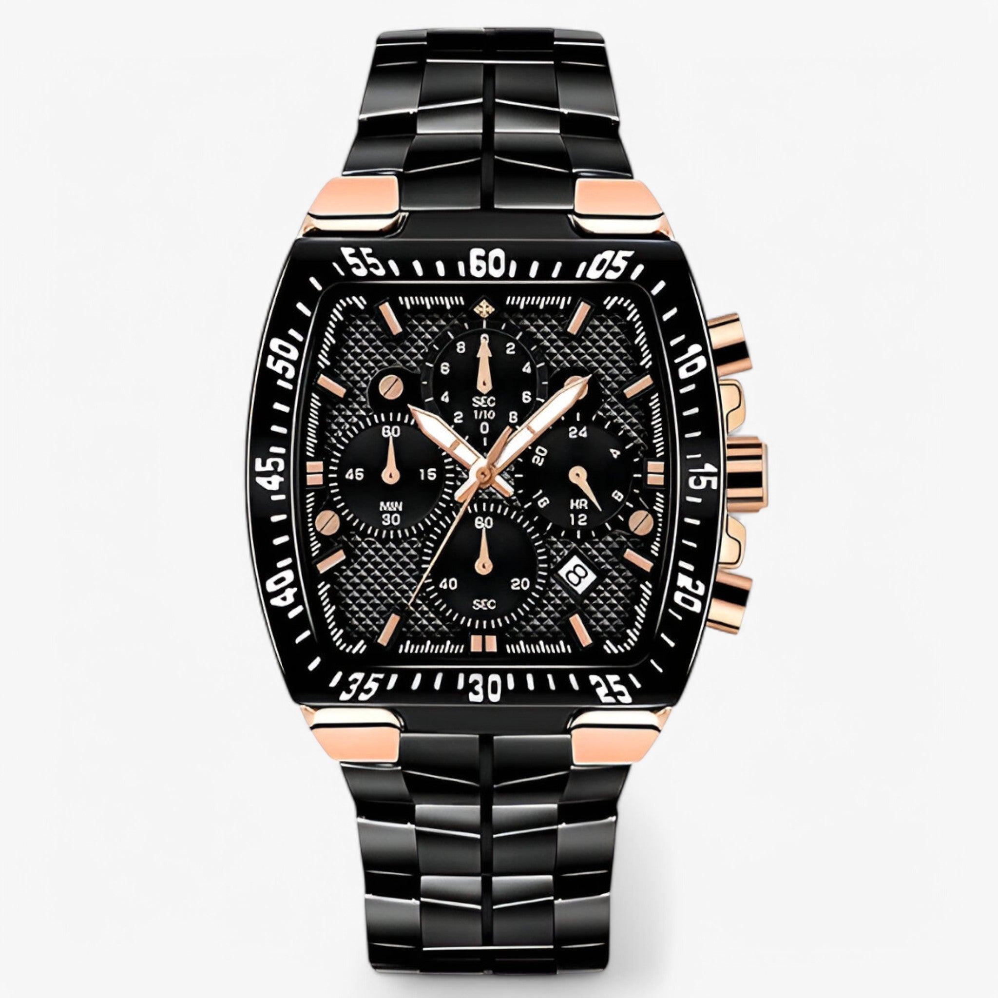 Bruno | Luksus militærur - lyserød sort - watches - {{ product_tags }