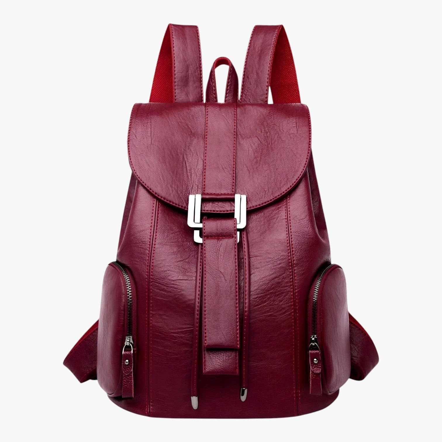 Charlie | Mode læder rygsæk med stor kapacitet - Rød vin - bags - {{ product_tags }