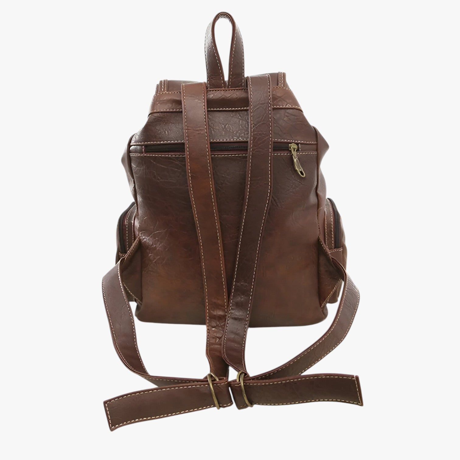 Brielle | Vintage rummelig skole rygsæk i sort PU-læder - - bags - {{ product_tags }