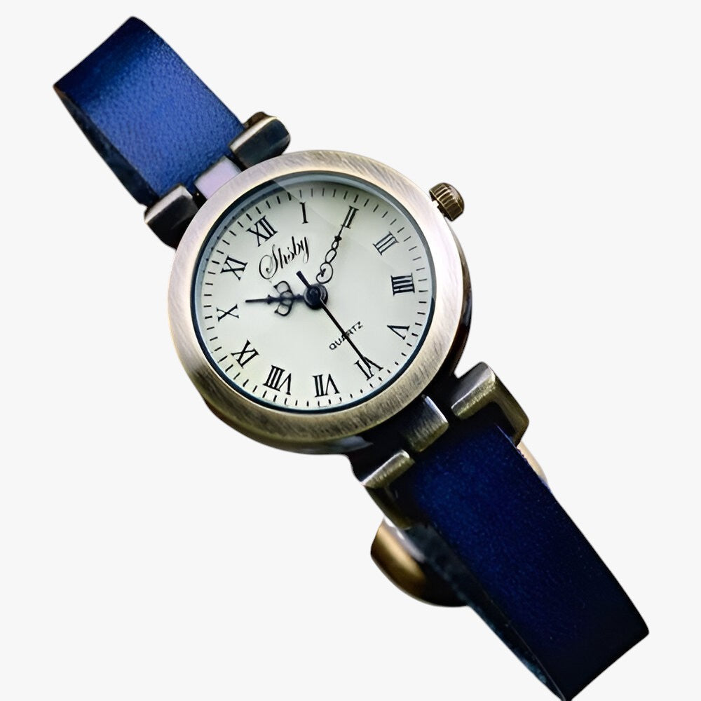 Kimber | Ur til kvinder Shsby Eleganza Vintage i læder til aftenbrug - blå - watches - {{ product_tags }