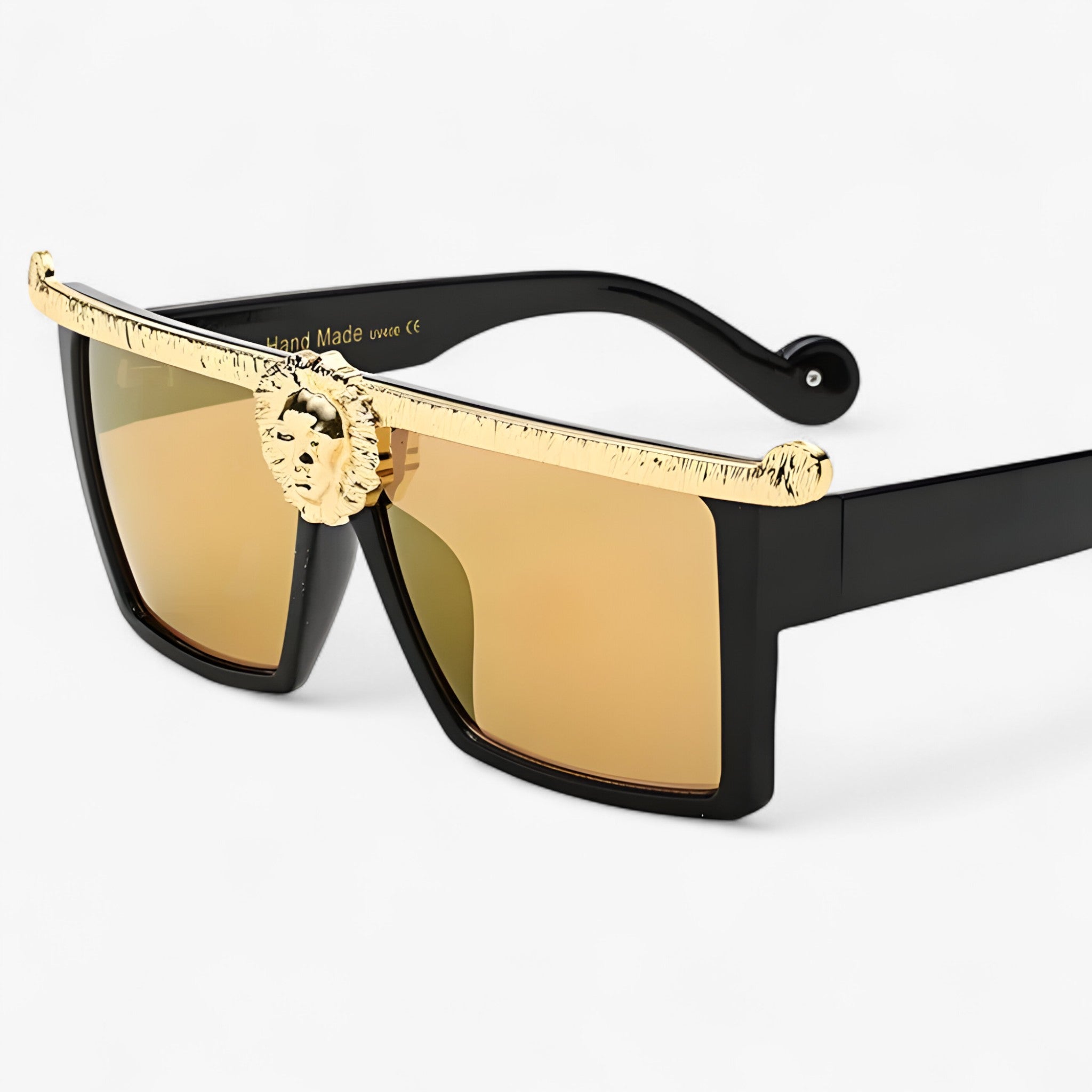 Leo | Retro firkantede solbriller i løvestil - Guld - men's fashion - {{ product_tags }