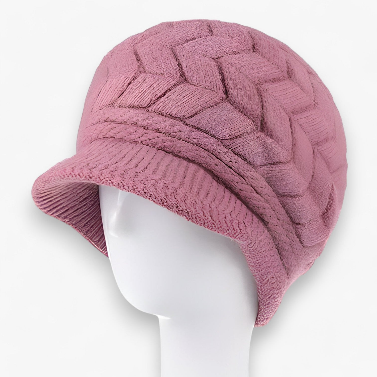Lisette | Varme Pluche Vinter Beanie – Faux Fur Strikket Hat - Lilla 55cm-58cm - winter - {{ product_tags }