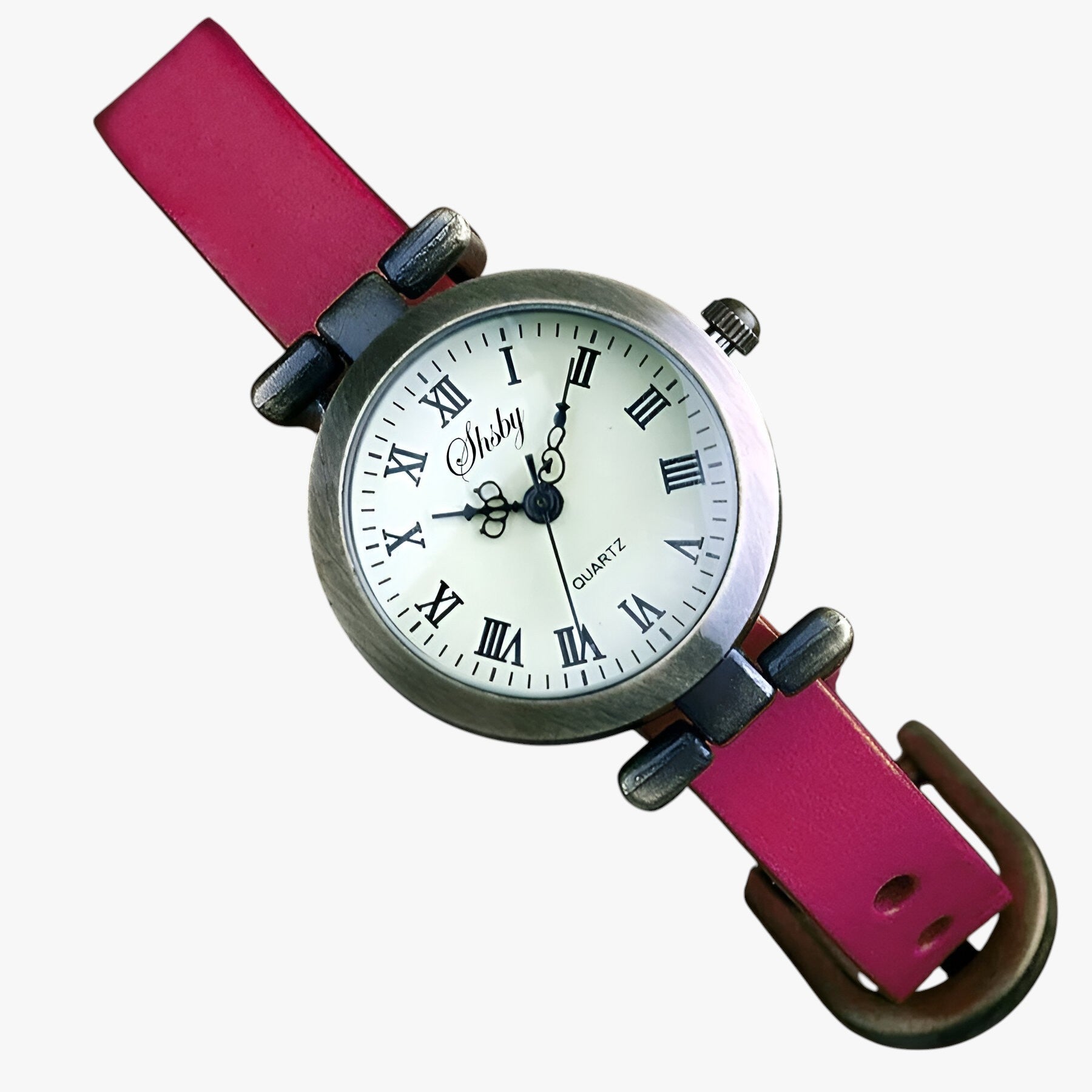 Kimber | Ur til kvinder Shsby Eleganza Vintage i læder til aftenbrug - rosa - watches - {{ product_tags }