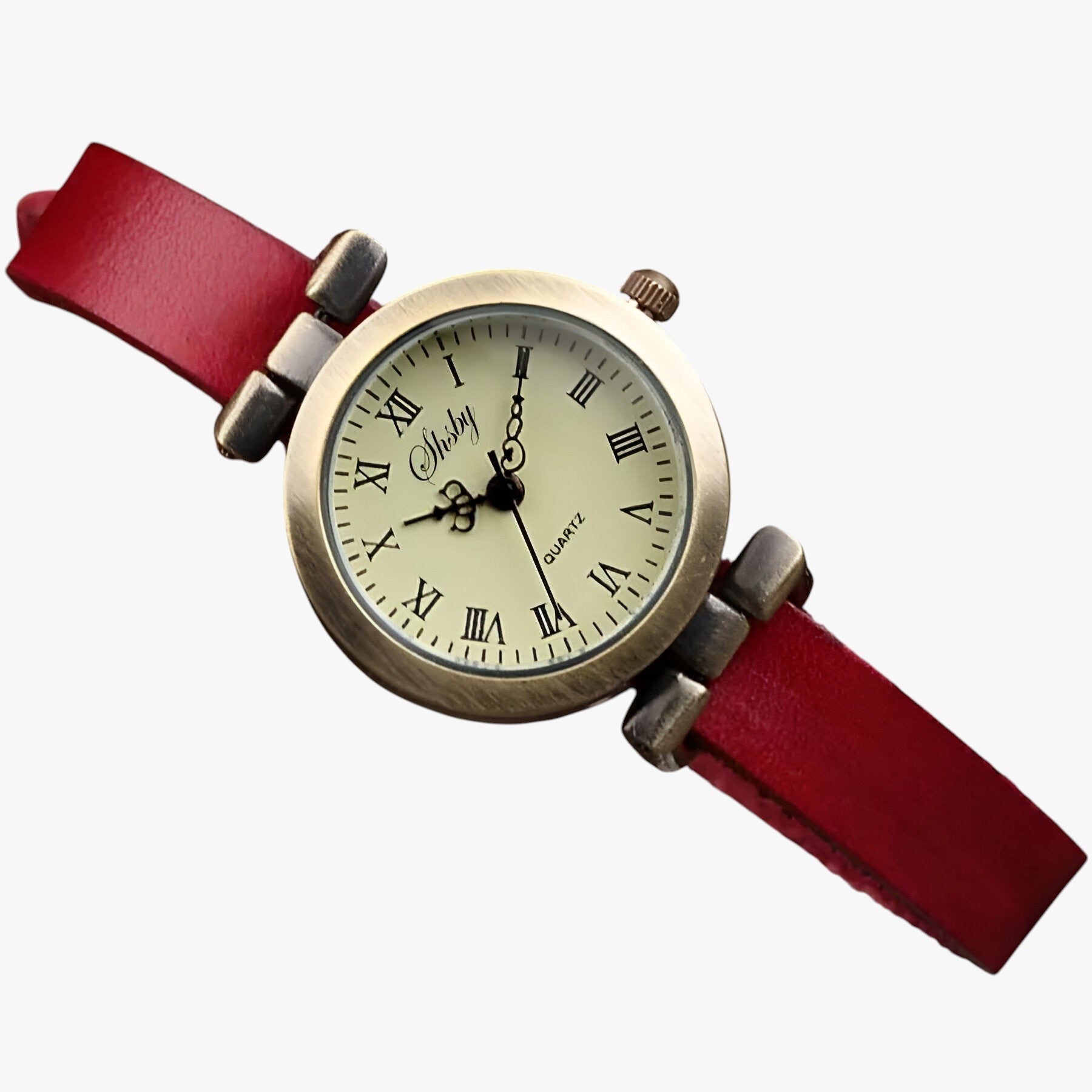 Kimber | Ur til kvinder Shsby Eleganza Vintage i læder til aftenbrug - rød - watches - {{ product_tags }