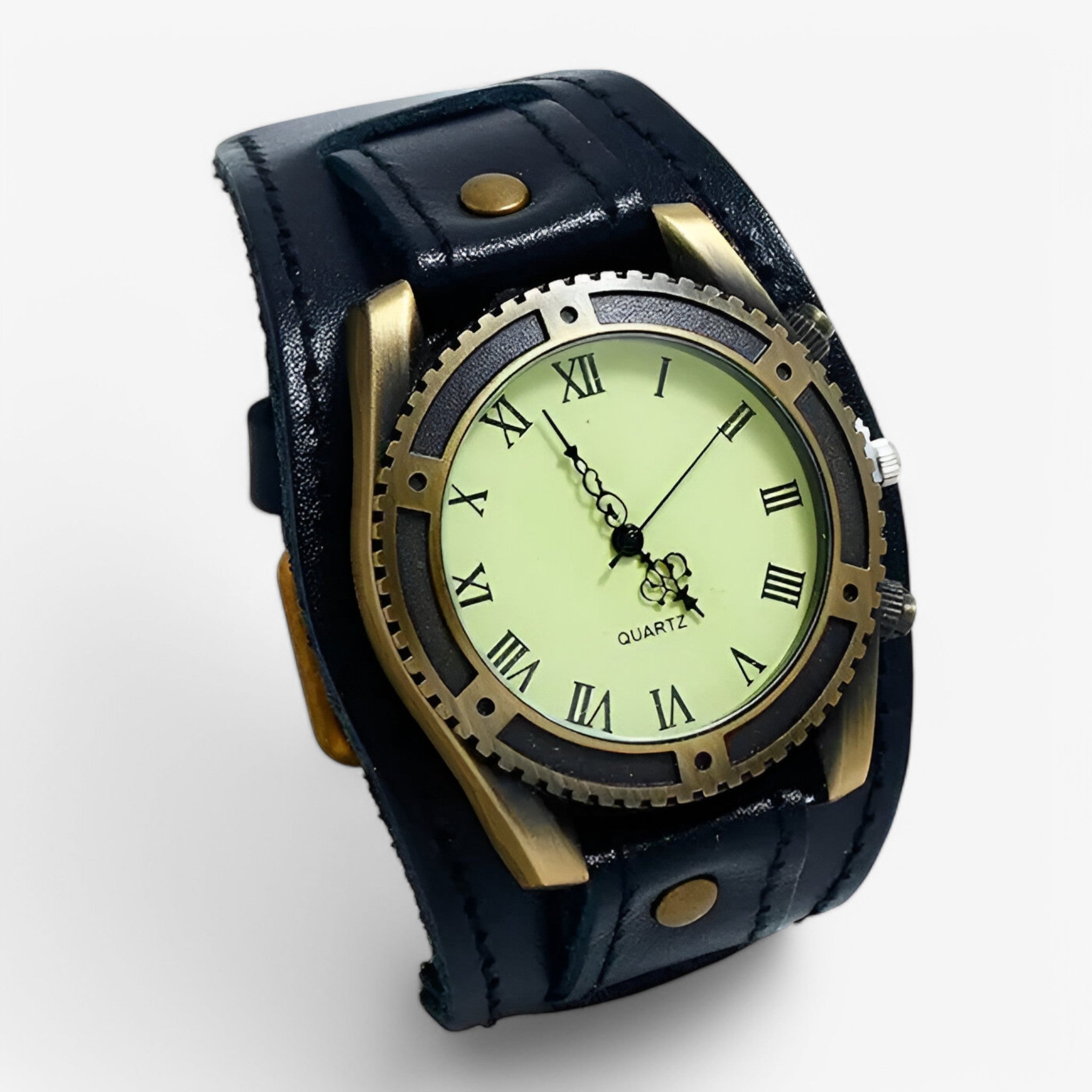 Marius | Vintage Læderur med Romertal - sort - watches - {{ product_tags }