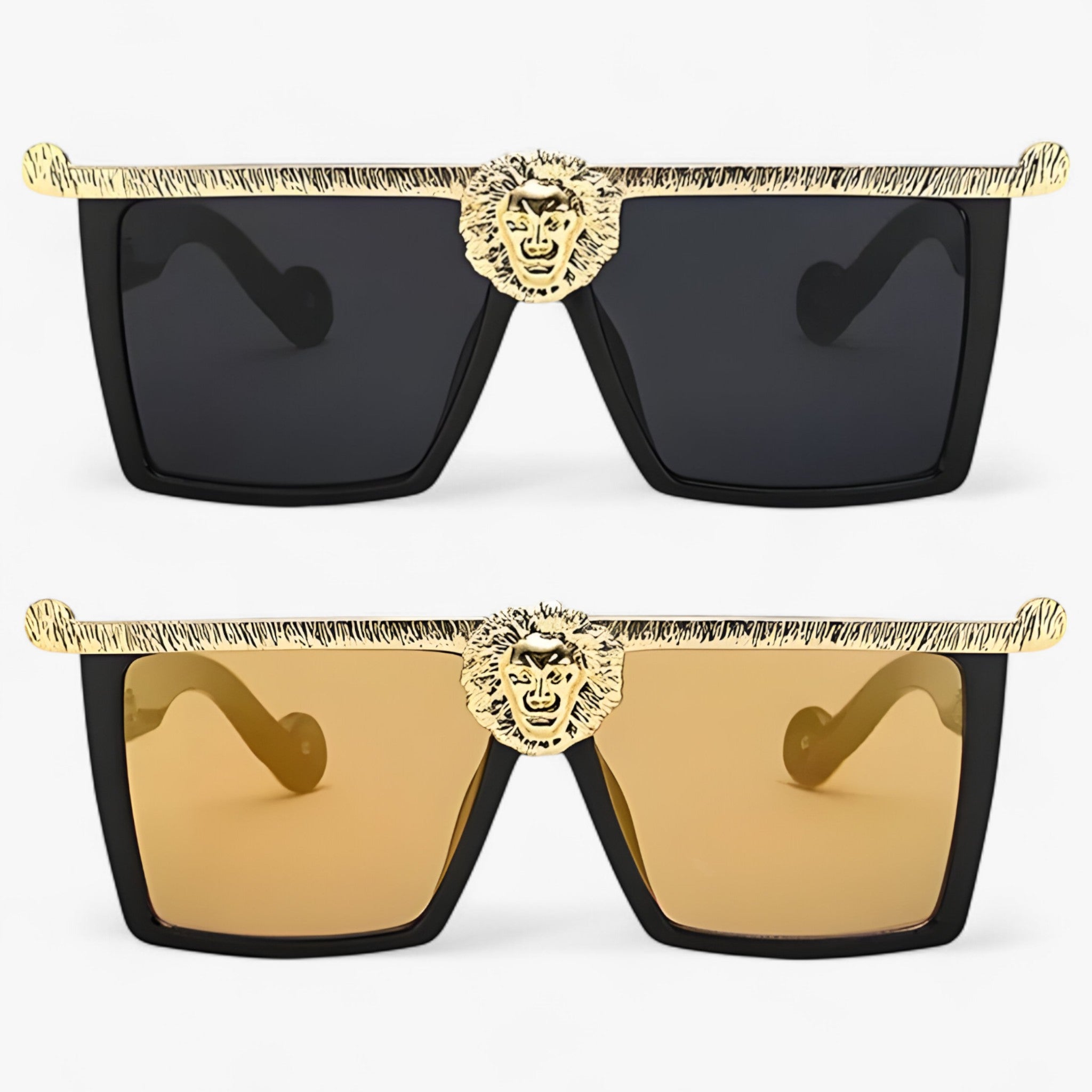 Leo | Retro firkantede solbriller i løvestil - - men's fashion - {{ product_tags }
