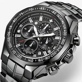 Adrian | Luxury Black Steel Sports Watch