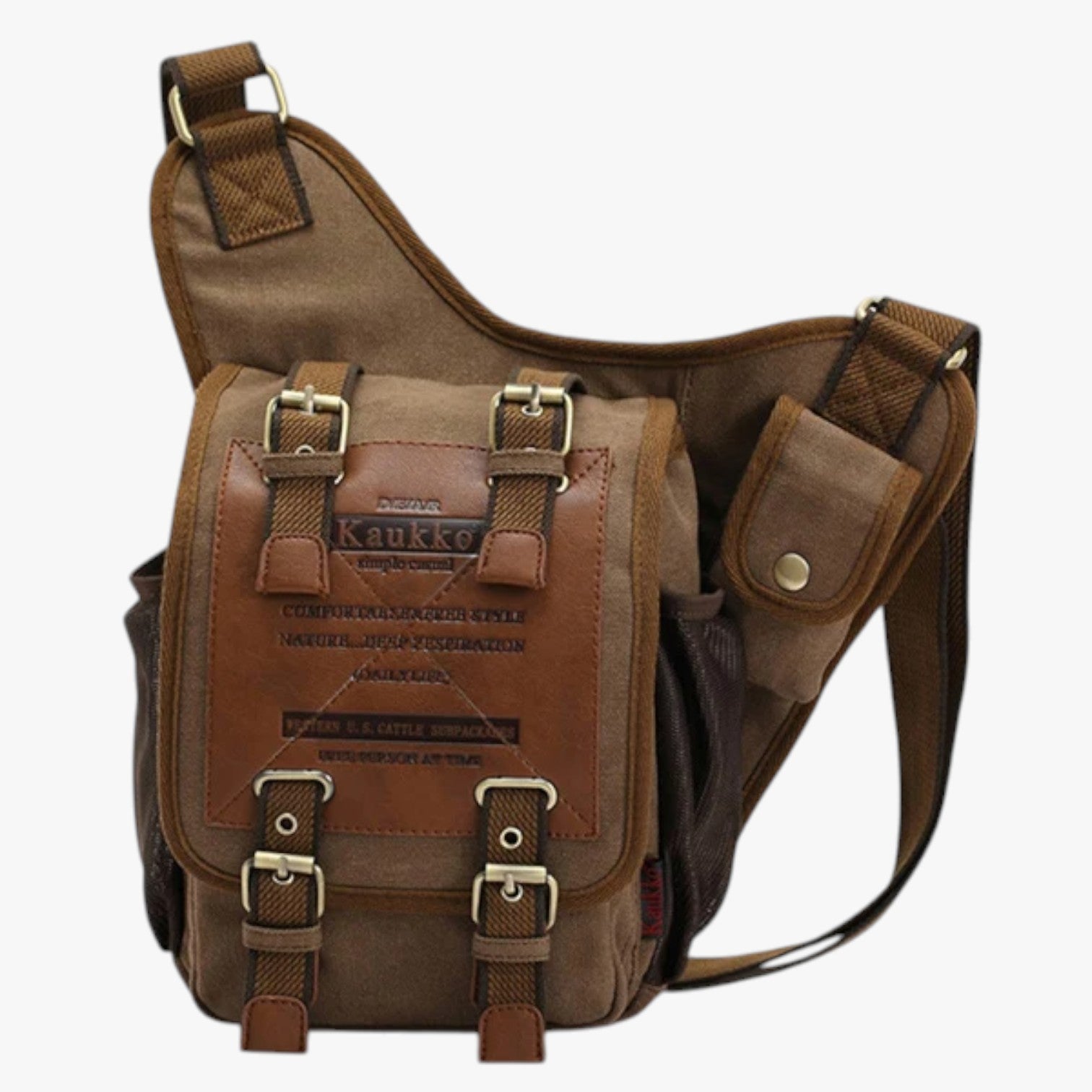 Adam | Nylon Vintage Mænds Messenger Taske Praktisk, Let, Altid Hos Dig - khaki - bags - {{ product_tags }