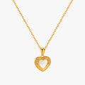 Marilyn | Collar en forma de corazón de nácar y acero inoxidable