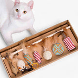 Milo | Interactive Wooden Cat Wand Set with Feathers