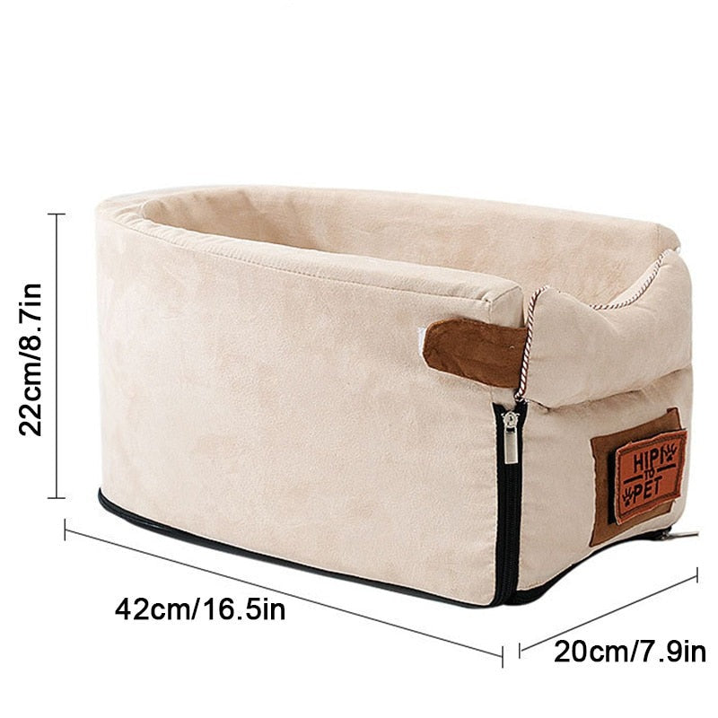 Bærbar autostol til kæledyr - Beige 42x20x22cm - baby - {{ product_tags }