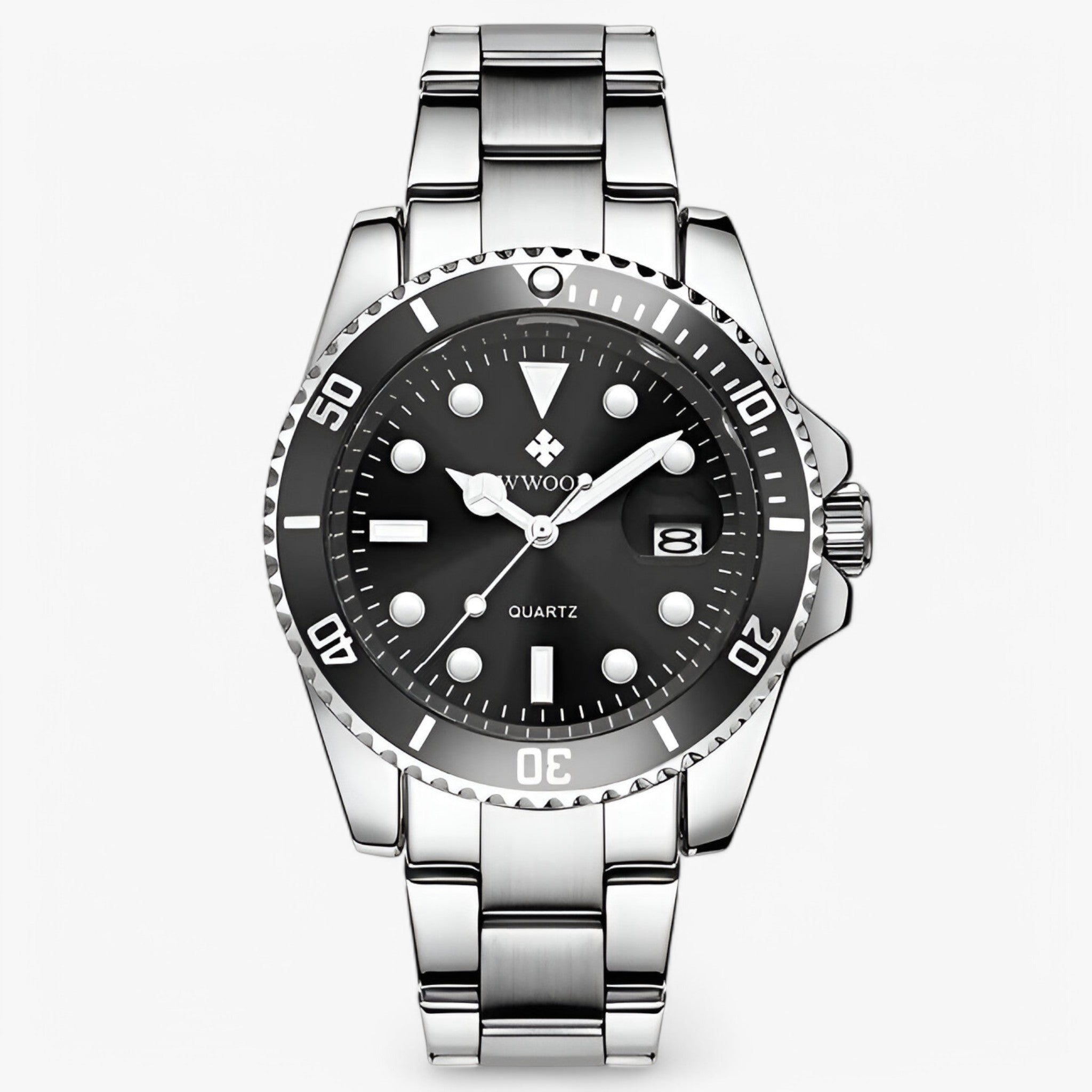 Stelan | Luksus sportsur lavet af rustfrit stål - Sort Sølv - watches - {{ product_tags }
