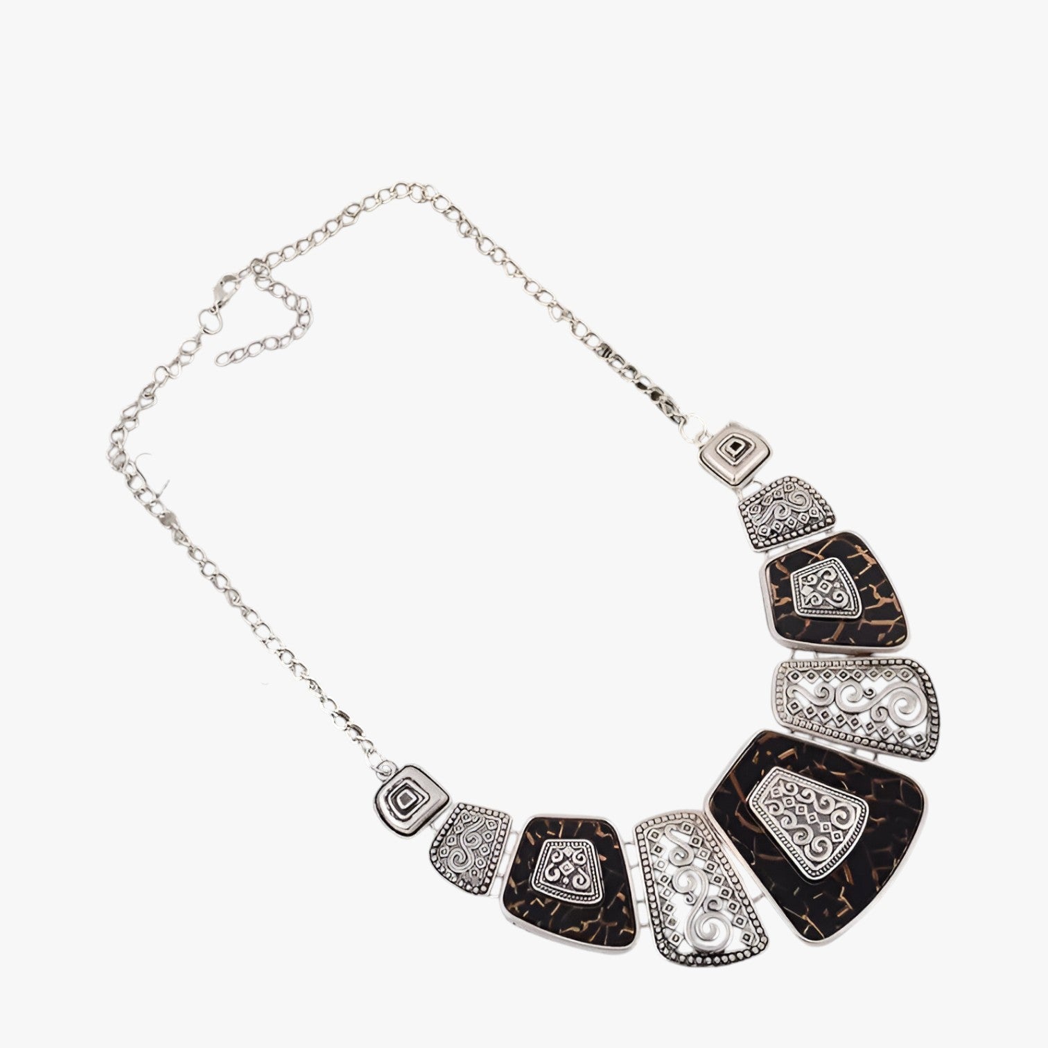 Sherry | Guld statement choker – dristig stil, tidløs charme - Sort sølv - women's fashion - {{ product_tags }