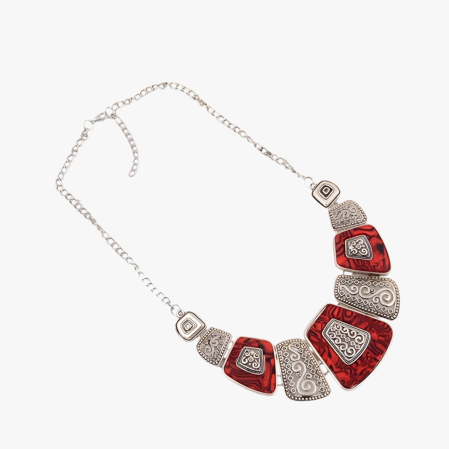 Sherry | Guld statement choker – dristig stil, tidløs charme - Rød sølv - women's fashion - {{ product_tags }