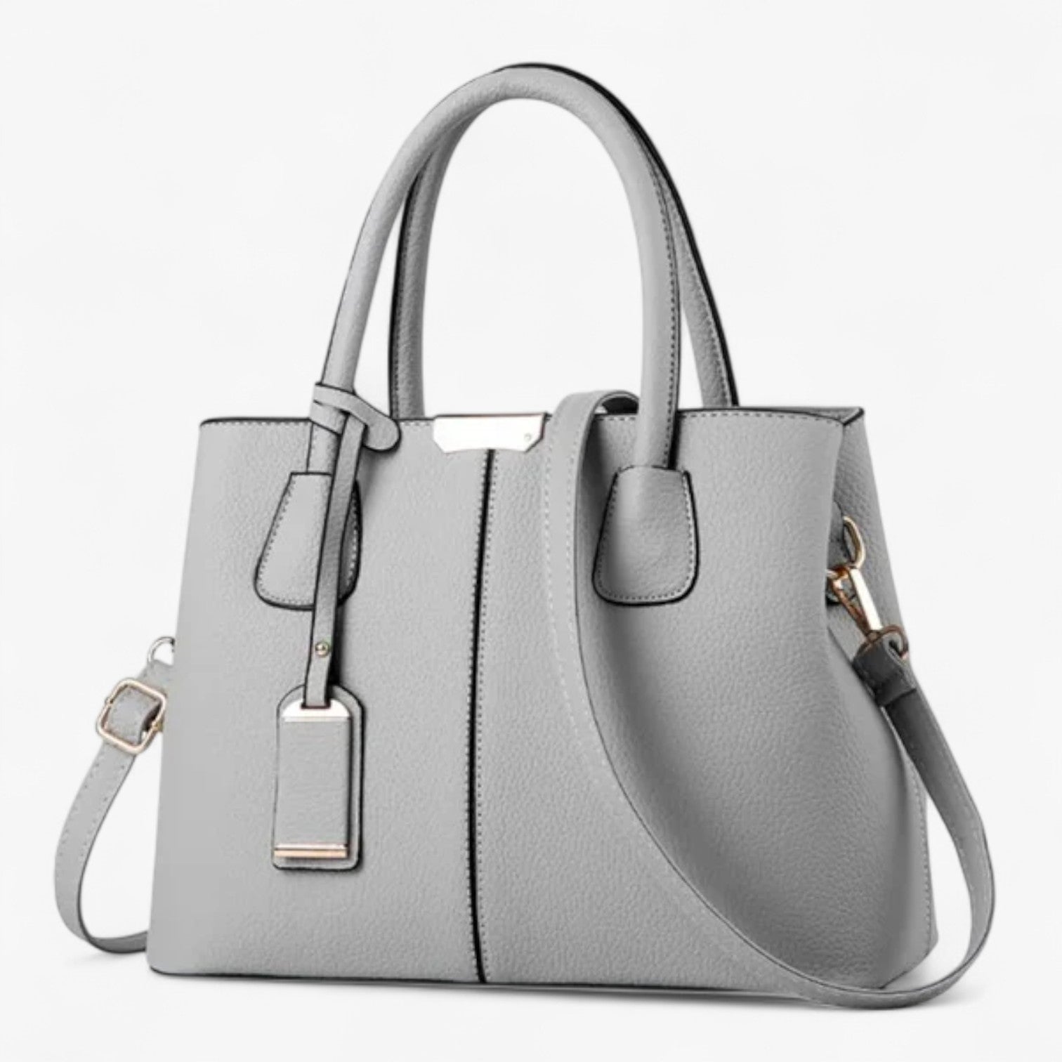 Emily læder taske - lysegrå - women's fashion - {{ product_tags }