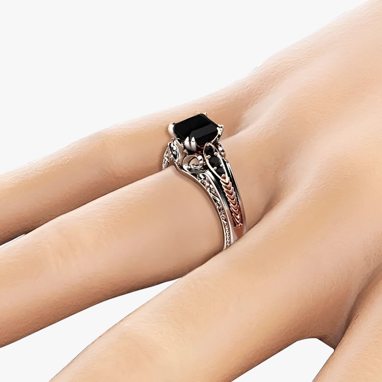 Sarah | Strålende elegance – 925 sølv ring med 1 karat naturlig diamant - - women's fashion - {{ product_tags }