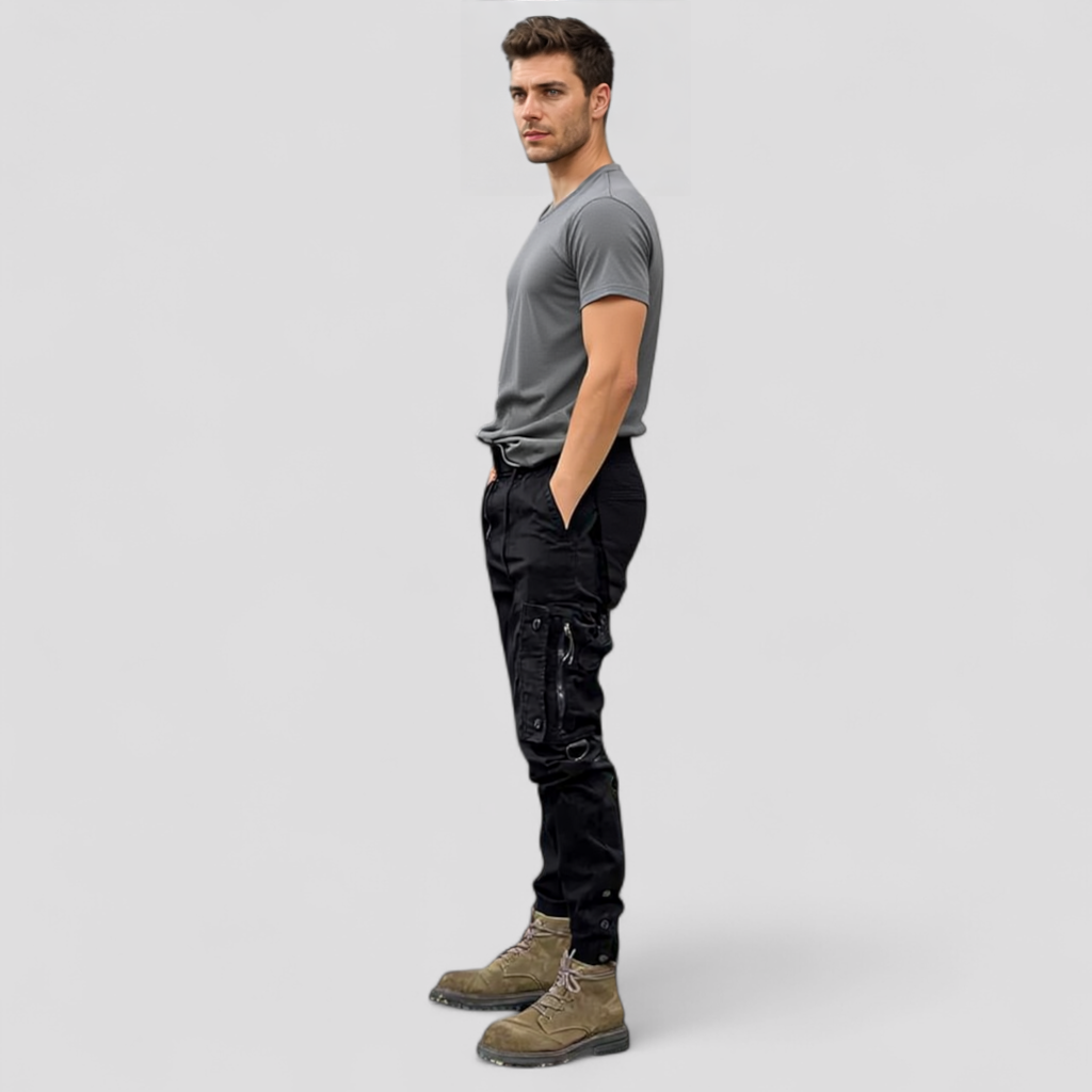 Jeno | Herre Cargo Bukser med Praktiske Lommer - - Herre cargo bukser - {{ product_tags }