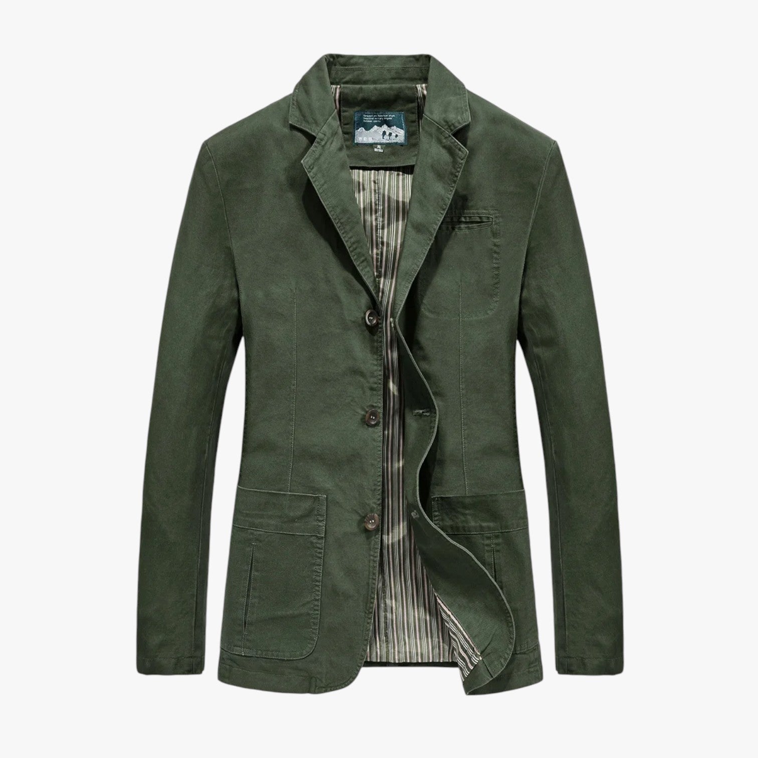 Ricardo | Herre Letvægts Elegant Bomuldsjakke - militærgrøn - Herrejakker - {{ product_tags }
