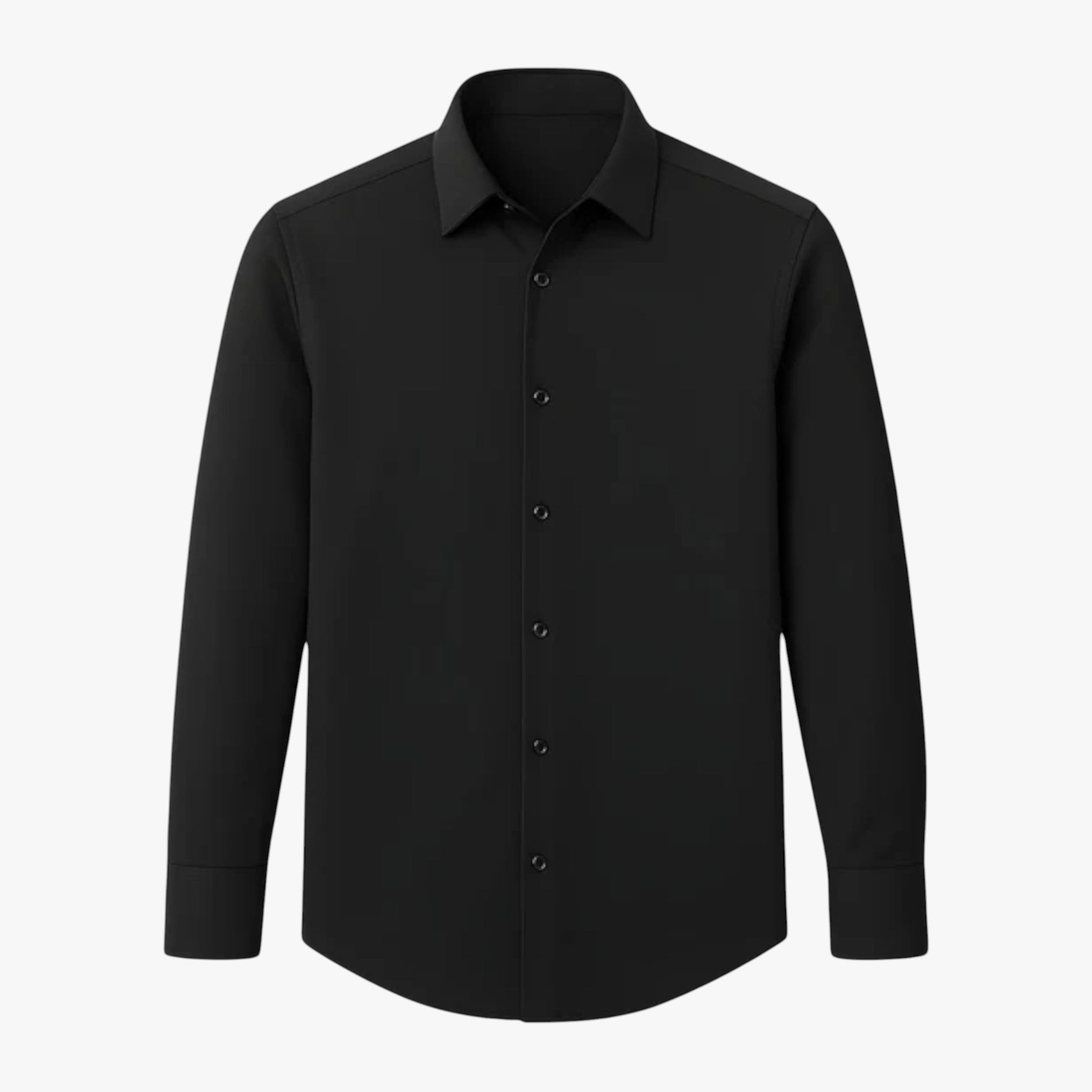 Thomas | Herre Skjorter Flexibel Kontortrøje med Professionelt Look - Sort - Skjorter - {{ product_tags }