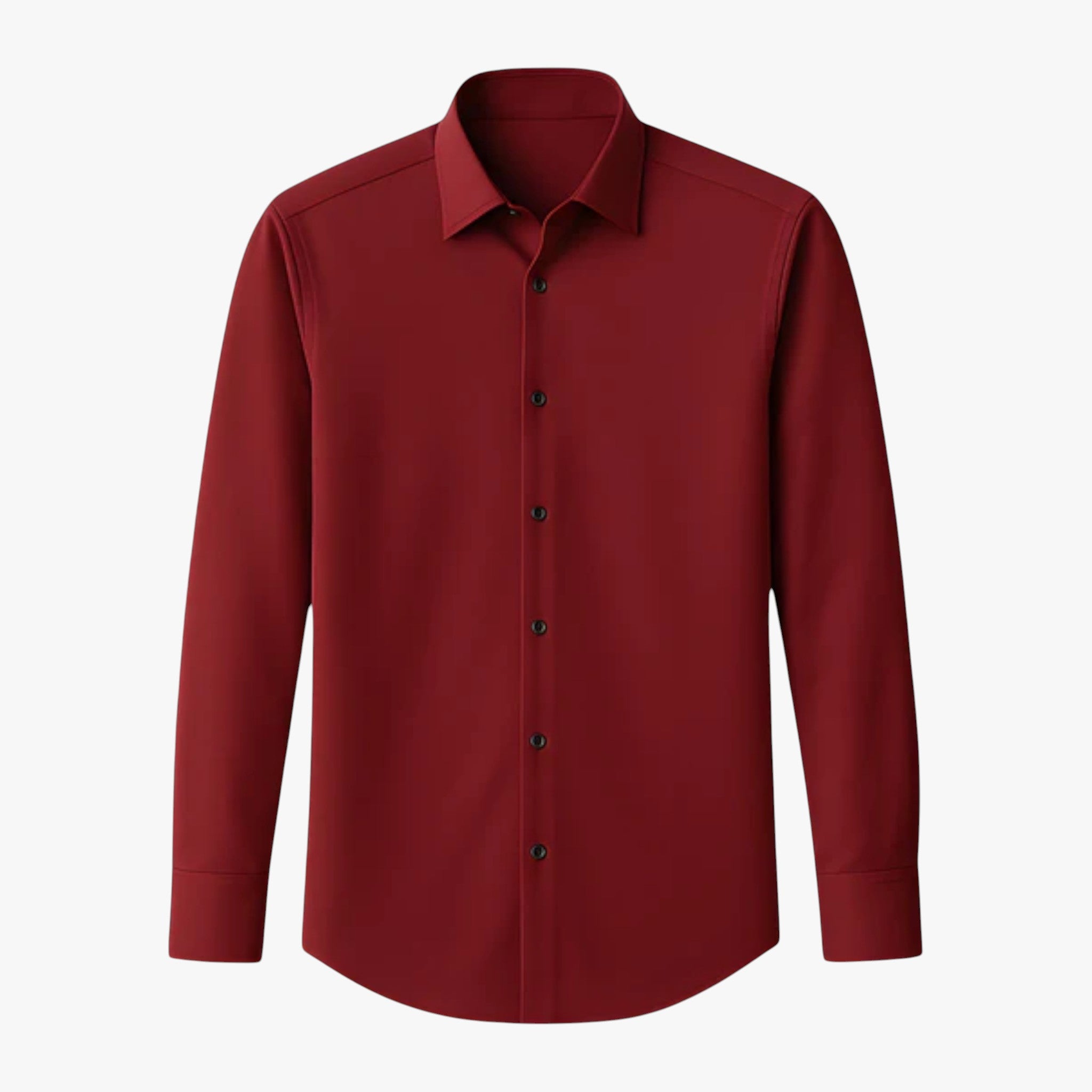 Thomas | Herre Skjorter Flexibel Kontortrøje med Professionelt Look - Rødvin - Skjorter - {{ product_tags }