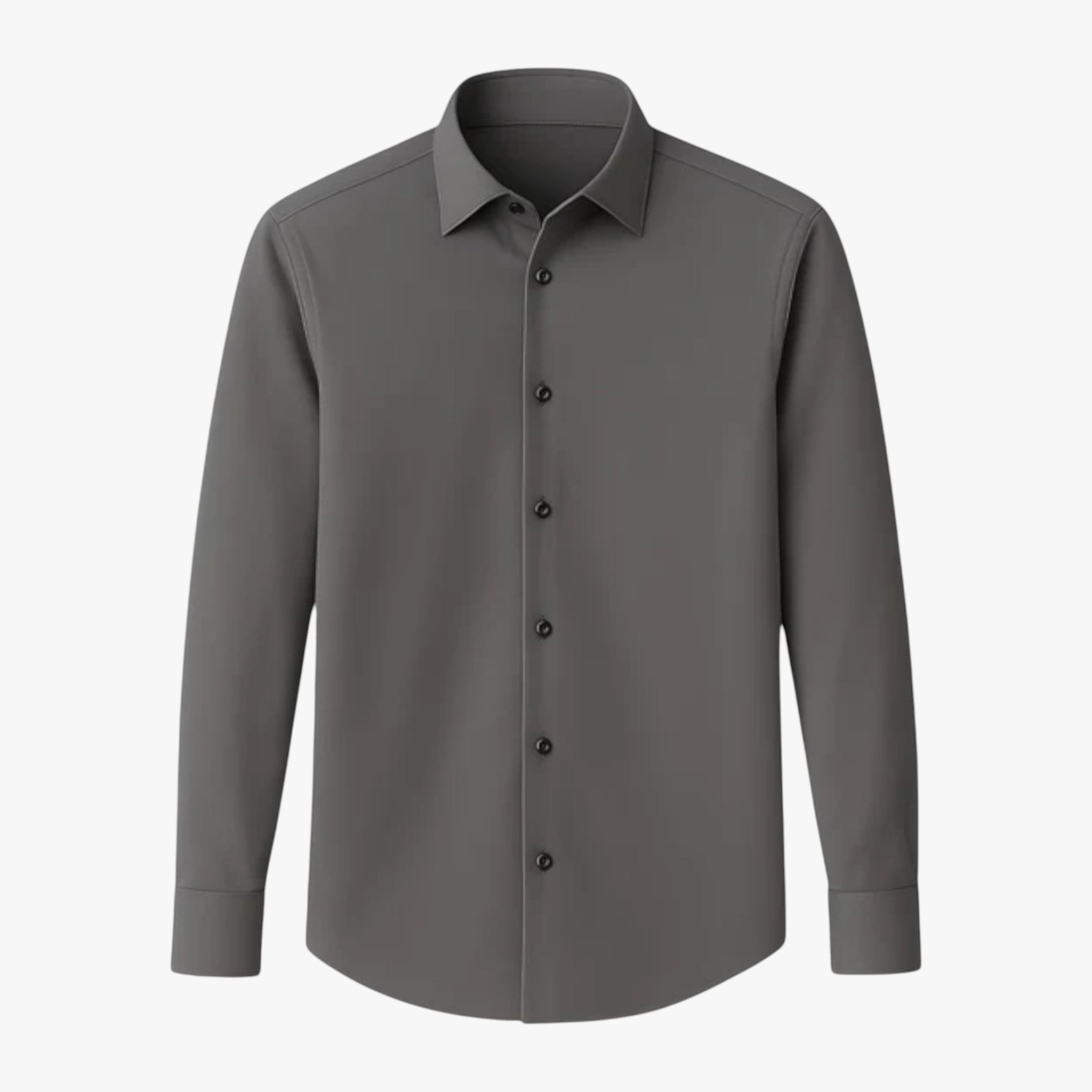 Thomas | Herre Skjorter Flexibel Kontortrøje med Professionelt Look - Grå - Skjorter - {{ product_tags }