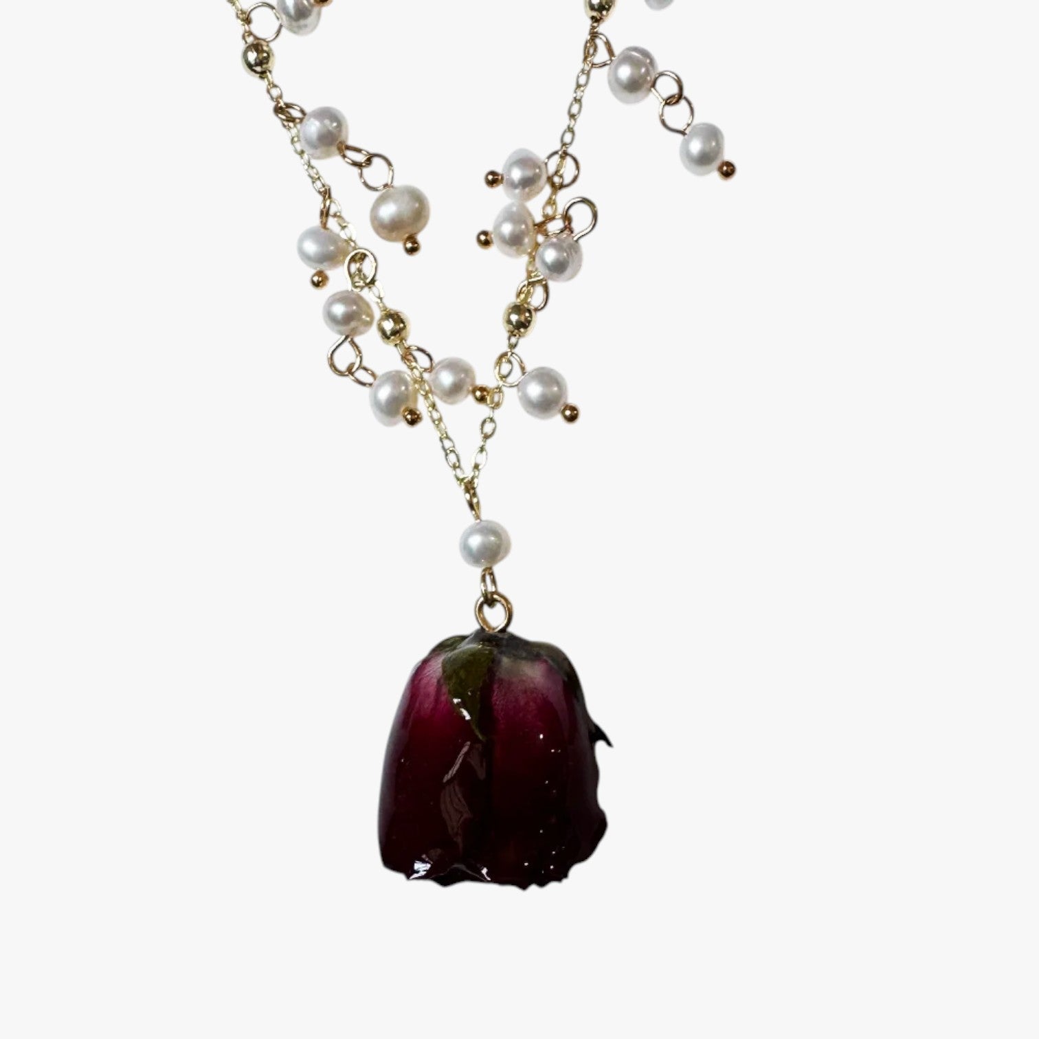 Annalisa | Royal Rose Halskæde med et romantisk præg - Rød 16 tommer - Annalisa | Royal Rose Halskæde med et romantisk præg - €25 - {{ product_tags }