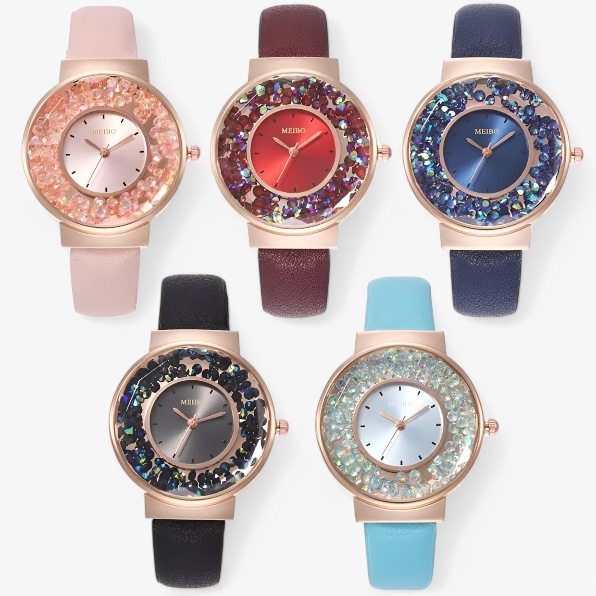Edith | Dameur med læderrem i armbåndsstil og quartz urværk - - watches - {{ product_tags }