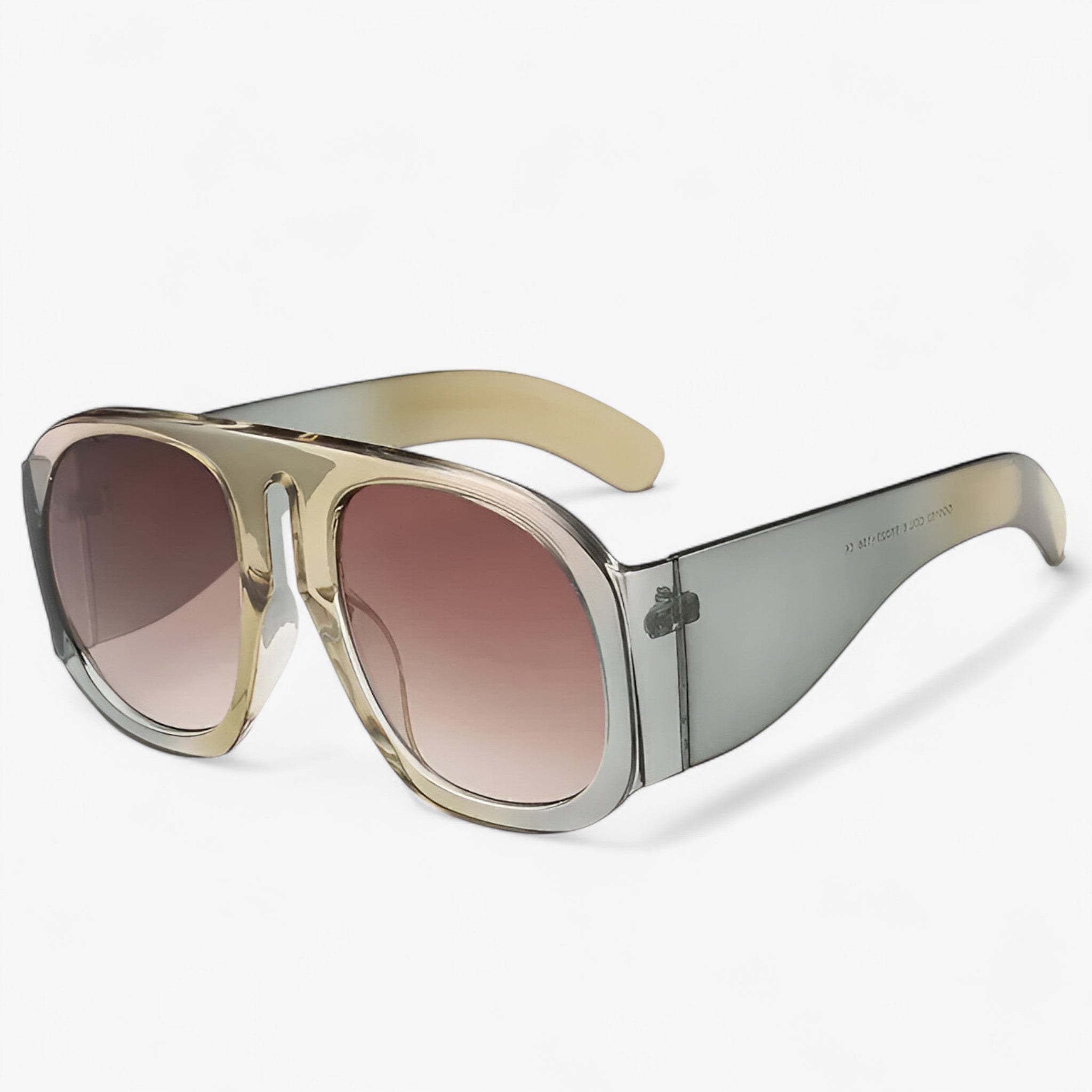 Lorenzo | Retro-stil oversized runde solbriller - Grøn te 1stk - men's fashion - {{ product_tags }