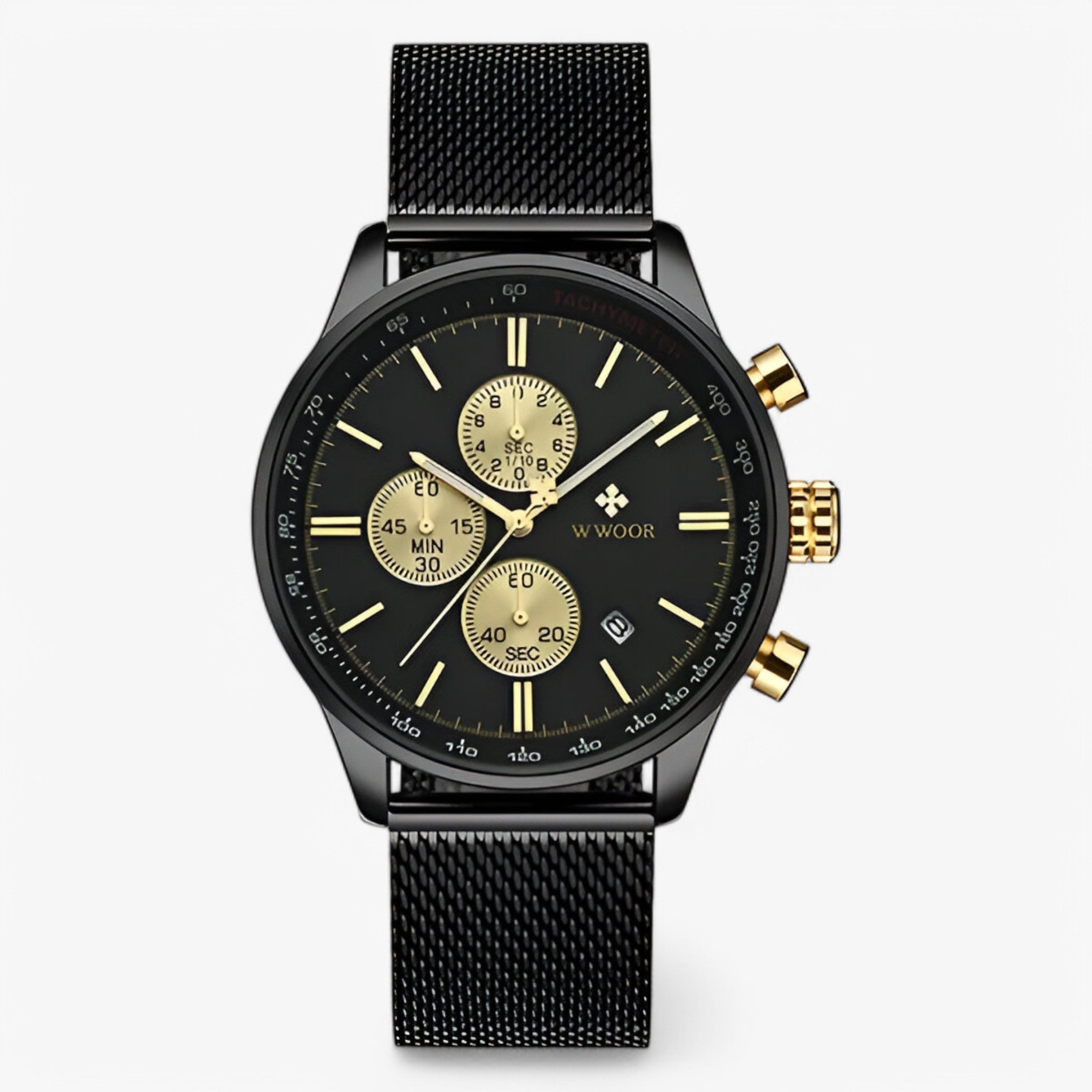 Dante | Luksus sportsur - sort guld - watches - {{ product_tags }