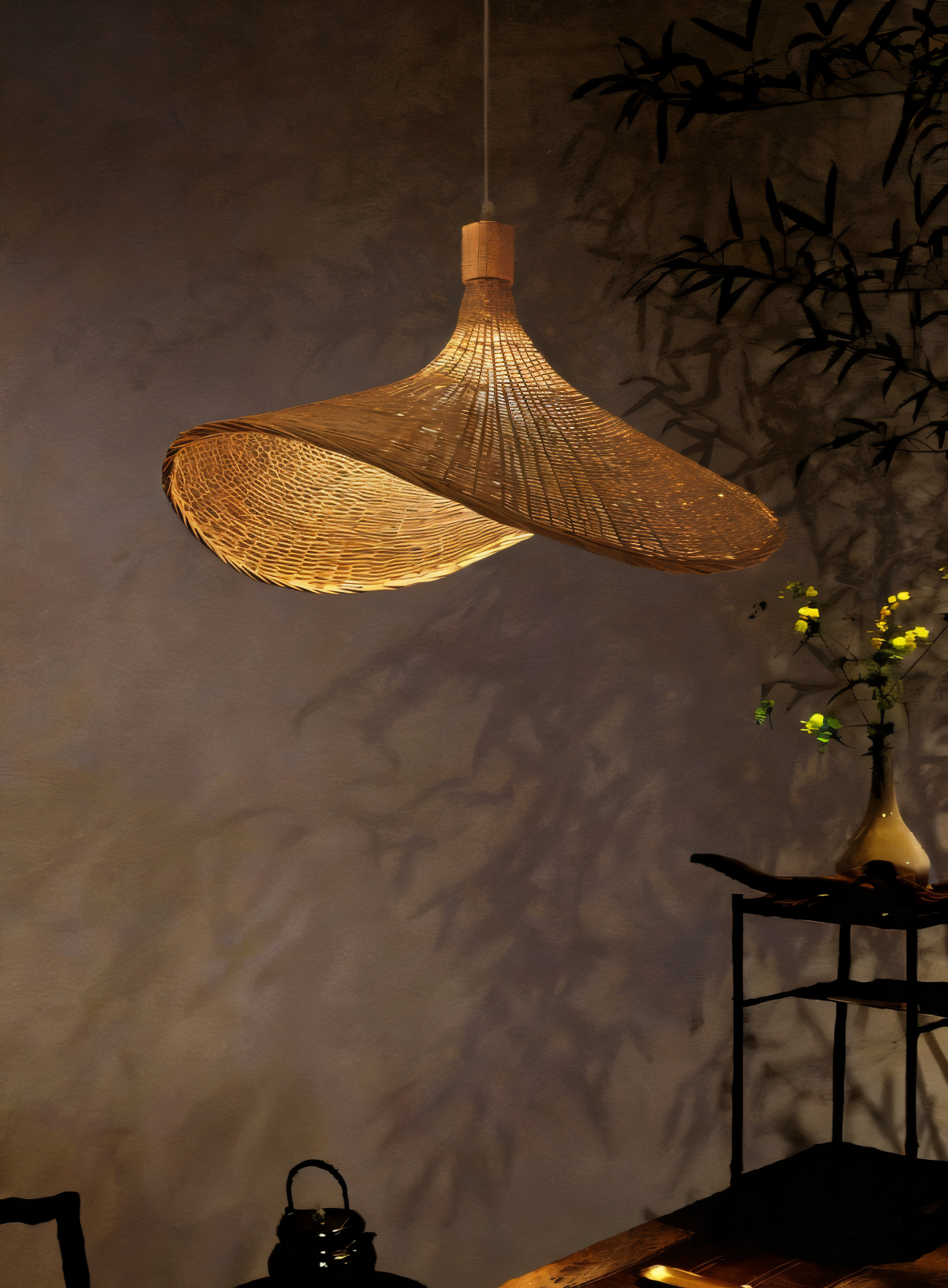 Handvaevet Rattan Kuppel Pendellampe - - Pendant Light - {{ product_tags }