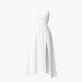 Rhea | Women's Elegant Midi Dress with Front Slit