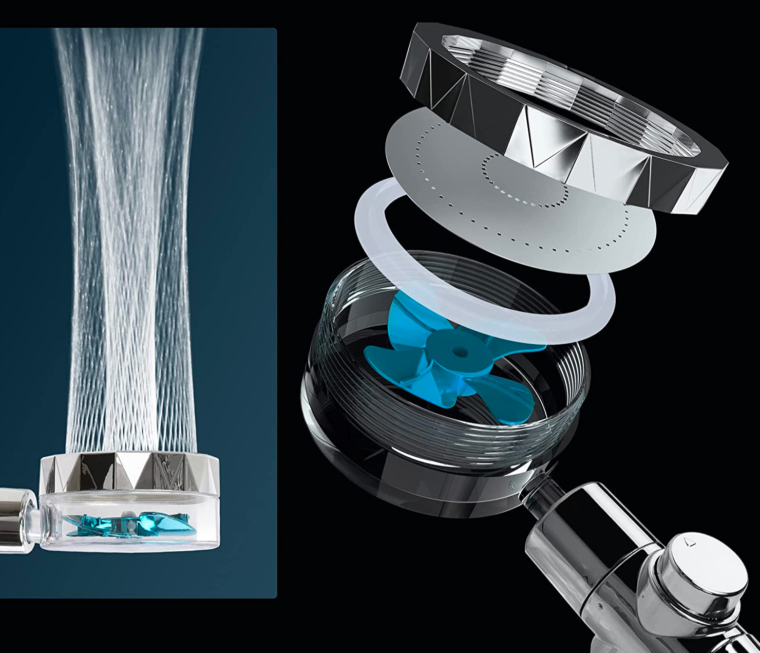 HydroBoost brusehoved | Med filter, turbostråle og bygget til at holde! - - Home Equipment - {{ product_tags }