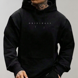 Herre Sort Casual Hættetrøje - Hverdags Pullover Hoodie