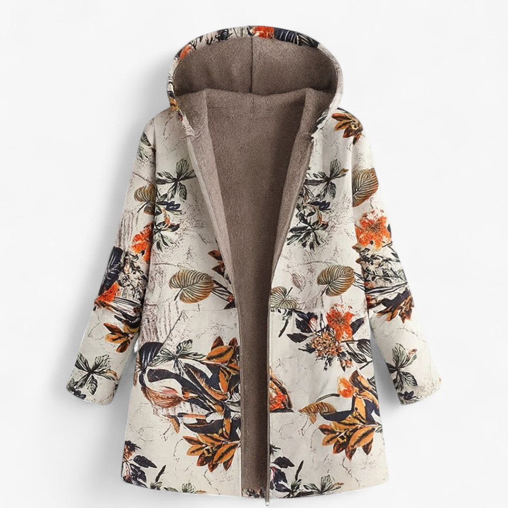 Sonia | Dame Varm Parka Jakke med Foring - Beige Orange - Parkas - {{ product_tags }