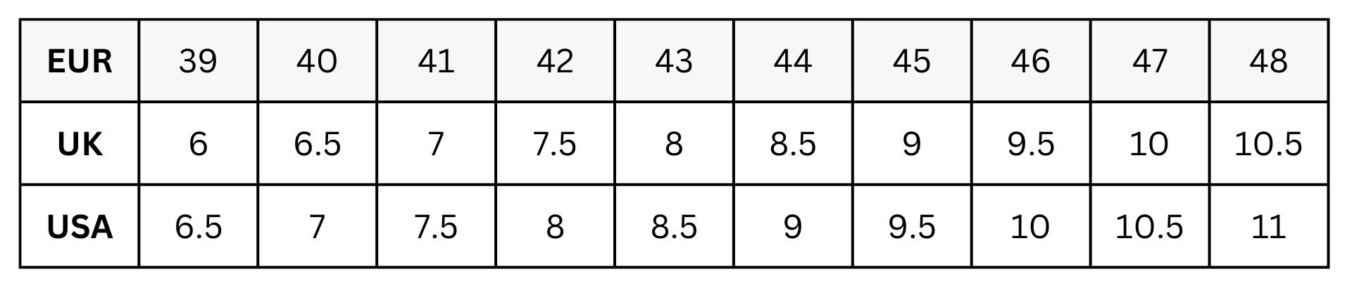 Size Guide