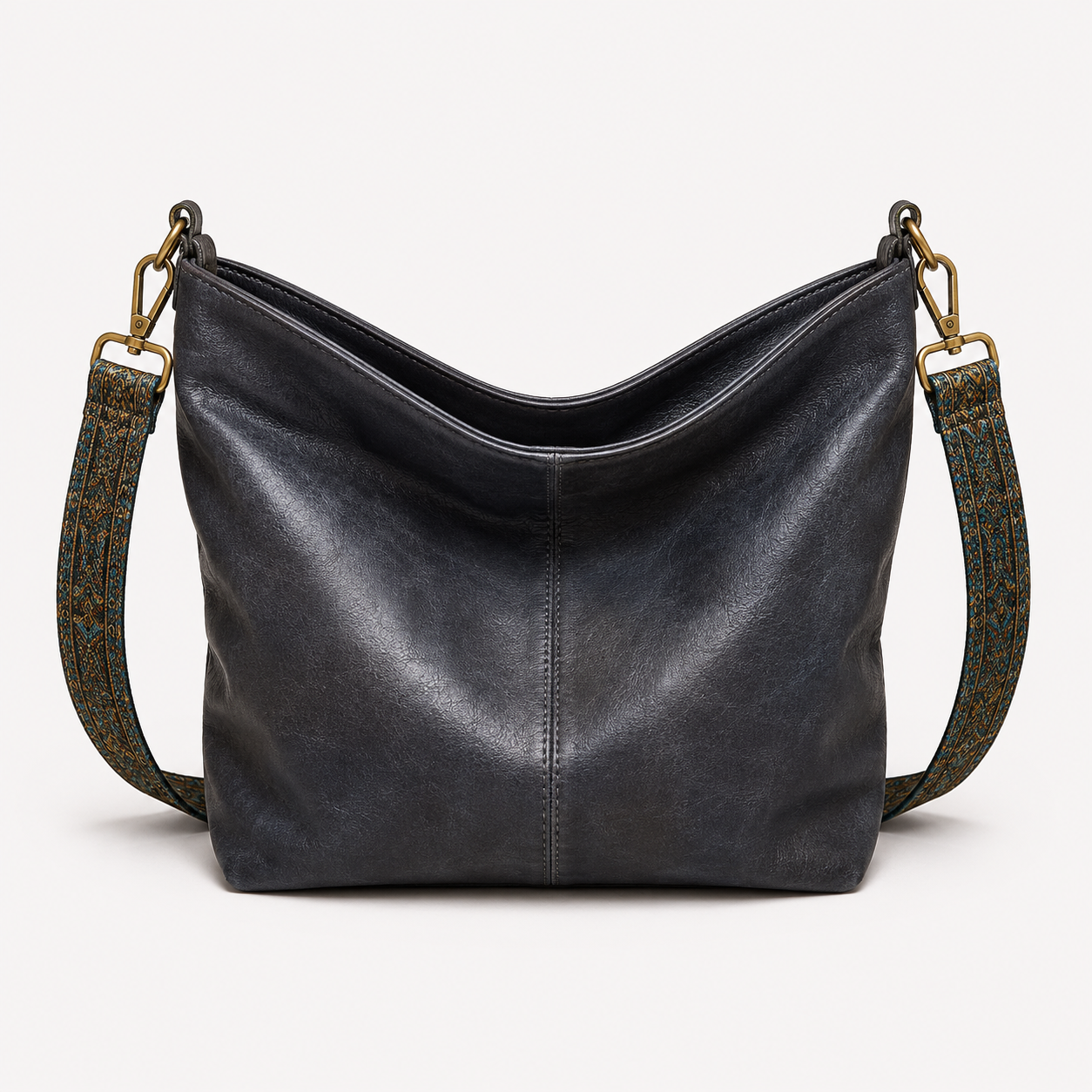 KRISTI - Dame Vintage Skuldertaske med Lynlås - sort - Håndtasker - {{ product_tags }