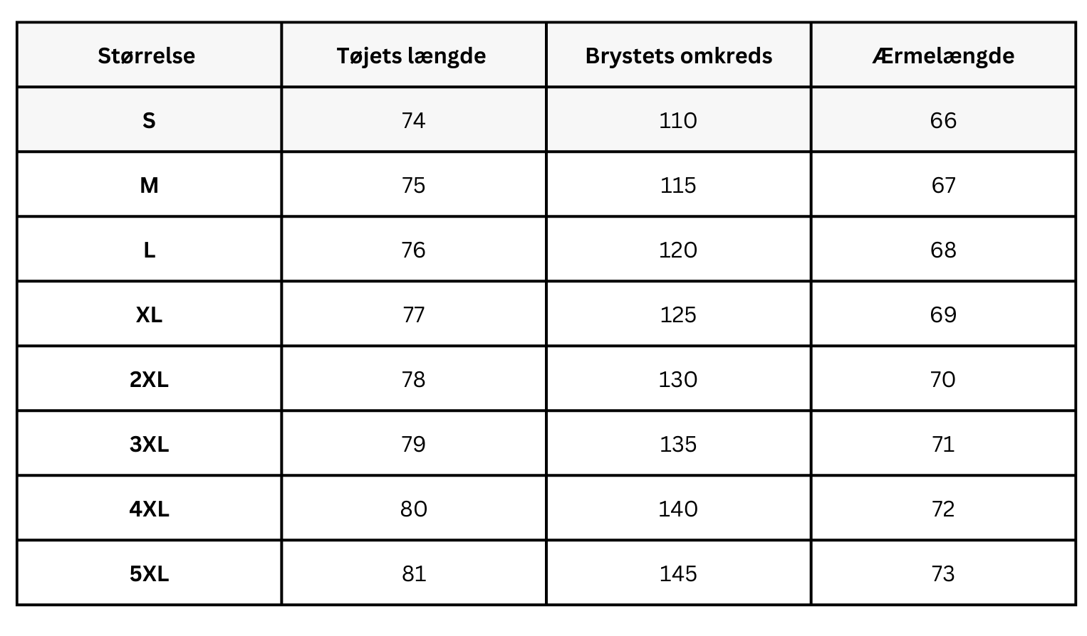 Size Guide