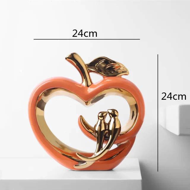 Mela Glassata - Keramik Dekoration i Form af en Æble - Orange - house & garden - {{ product_tags }