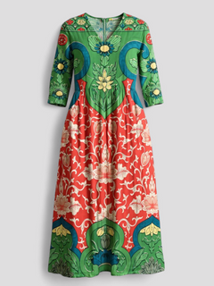 Meliore | Kvinders Blomster Maxi Kjole