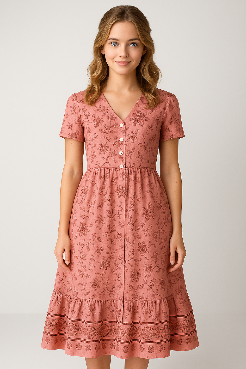 Rebecca | Kvinders Blomster Maxi Kjole til Sommer - - Kjoler - {{ product_tags }