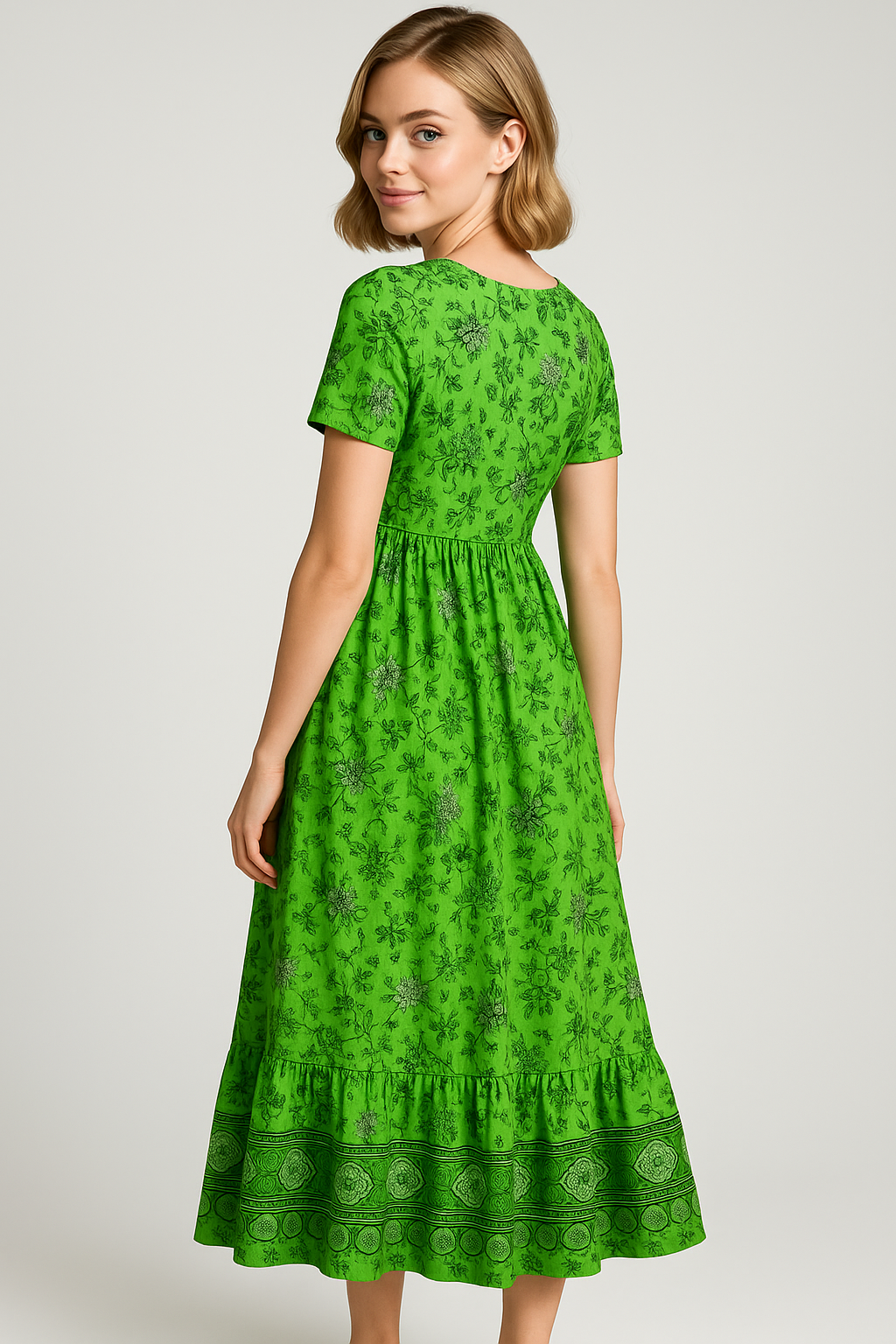 Rebecca | Kvinders Blomster Maxi Kjole til Sommer - - Kjoler - {{ product_tags }