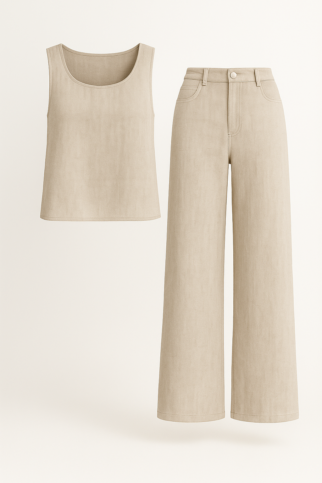 Lydia | Kvinders Boho To-Delt Sommer Sæt - Khaki - Casual kjoler - {{ product_tags }