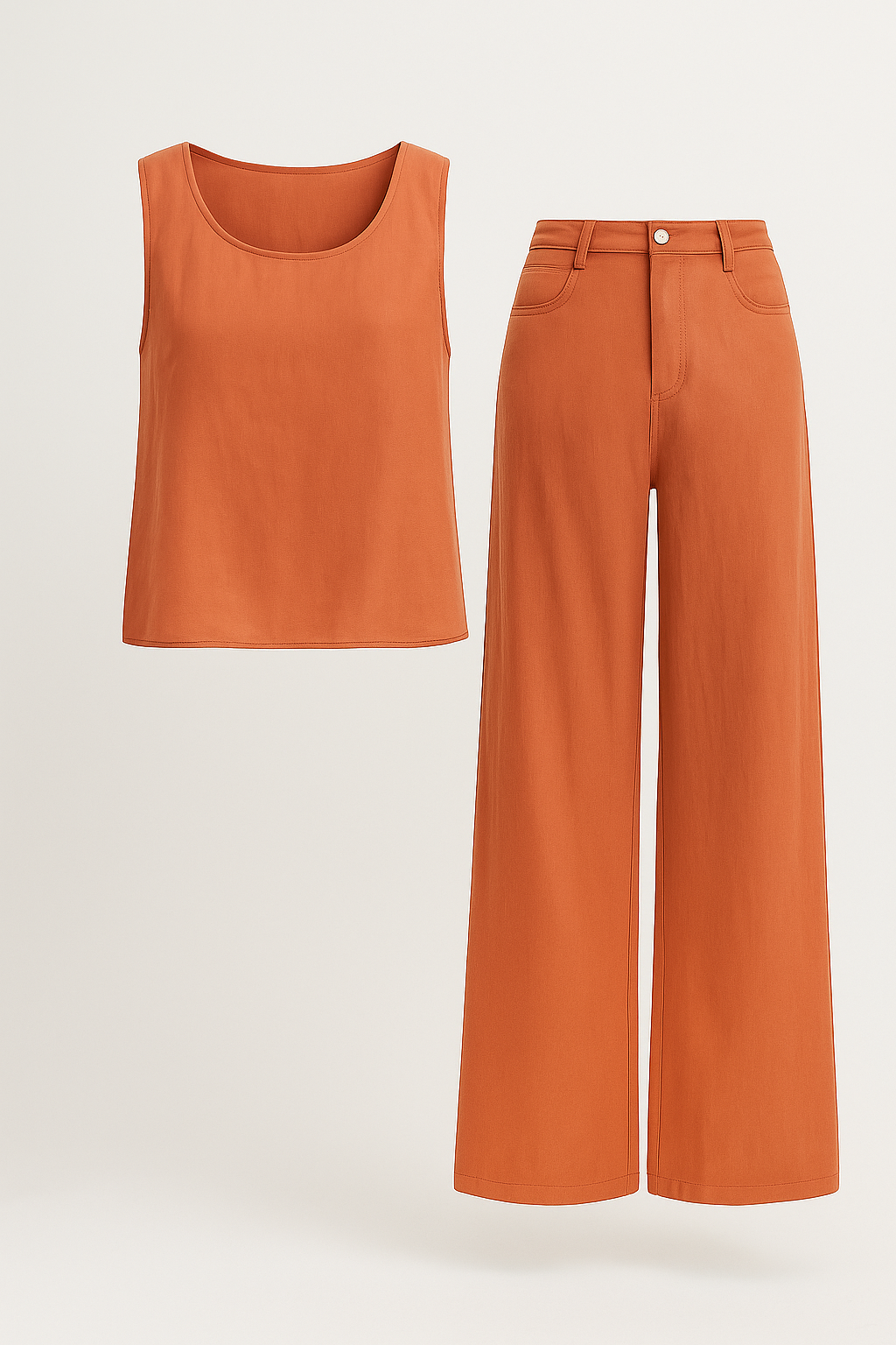 Lydia | Kvinders Boho To-Delt Sommer Sæt - Orange - Casual kjoler - {{ product_tags }