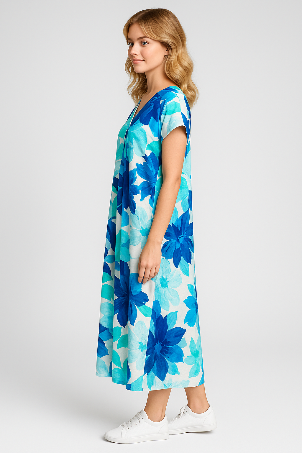 Nova | Kvinders Elegant Blomsterprint Kjole - - Kjoler - {{ product_tags }