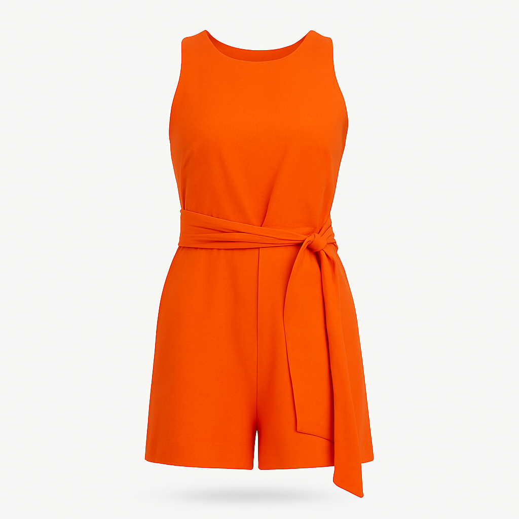 Hazel | Kvinders Elegant Buksedragt Jumpsuit - Orange - Jumpsuits: Jumpsuits - {{ product_tags }