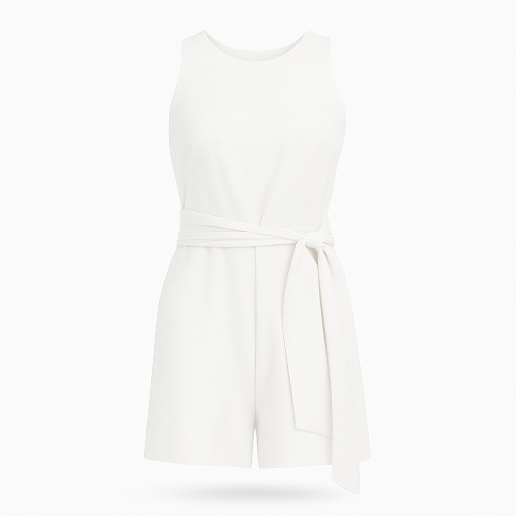Hazel | Kvinders Elegant Buksedragt Jumpsuit - Hvid - Jumpsuits: Jumpsuits - {{ product_tags }