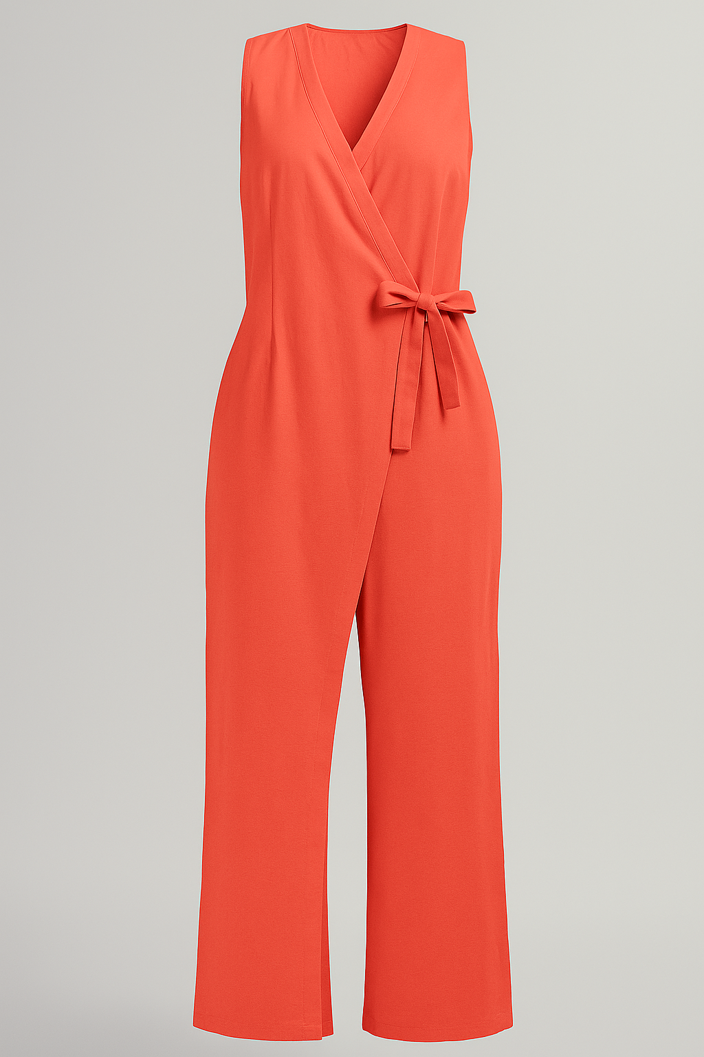 Leona | Kvinders Elegant Buksedragt Uden Ærmer - Rød - Jumpsuits - {{ product_tags }