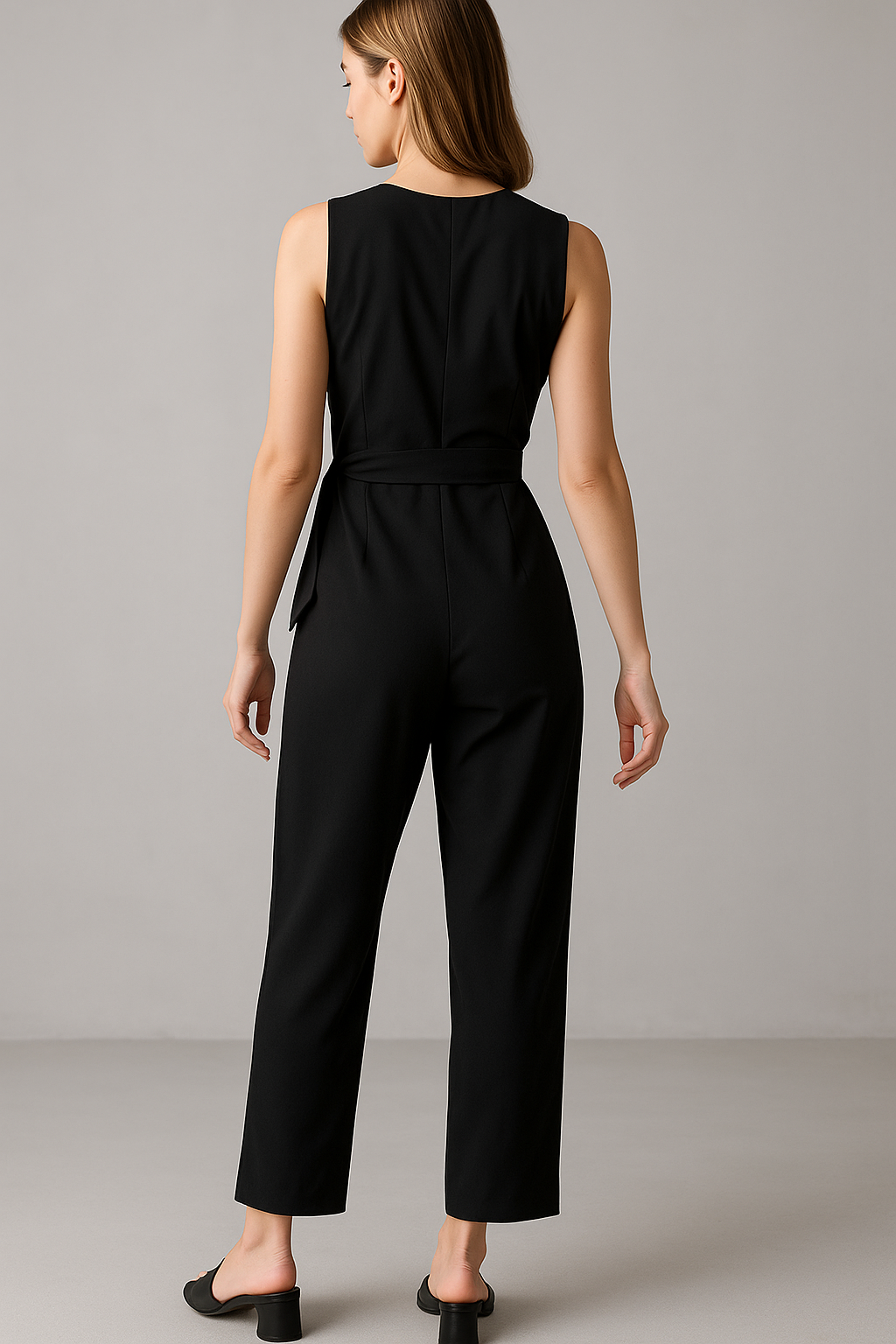 Leona | Kvinders Elegant Buksedragt Uden Ærmer - - Jumpsuits - {{ product_tags }
